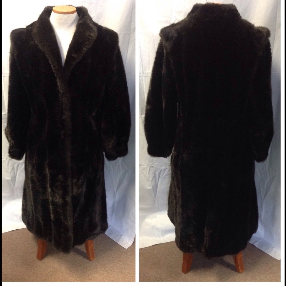 Vintage Jacques Saint Laurent Glam Long Fur Coat
